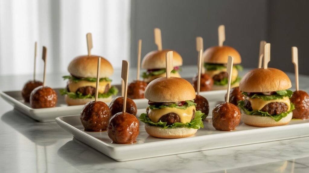 Mini-Burger, Fleischbällchen & herzhafte Häppchen