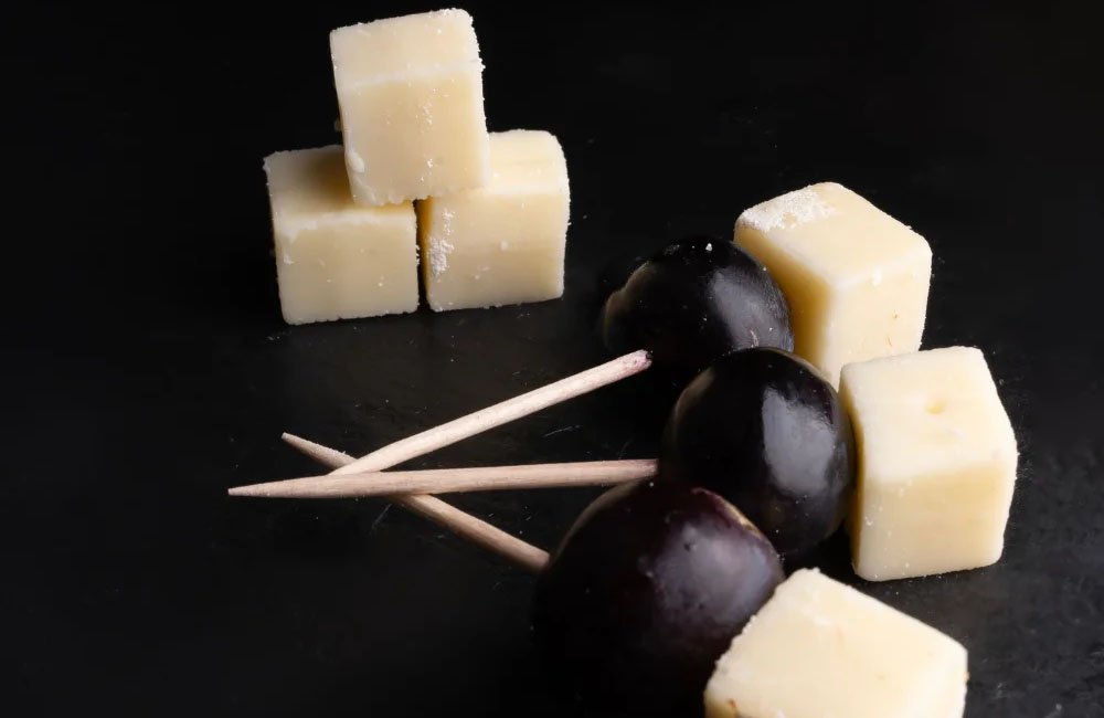 Käsewürfel mit Trauben, 5er